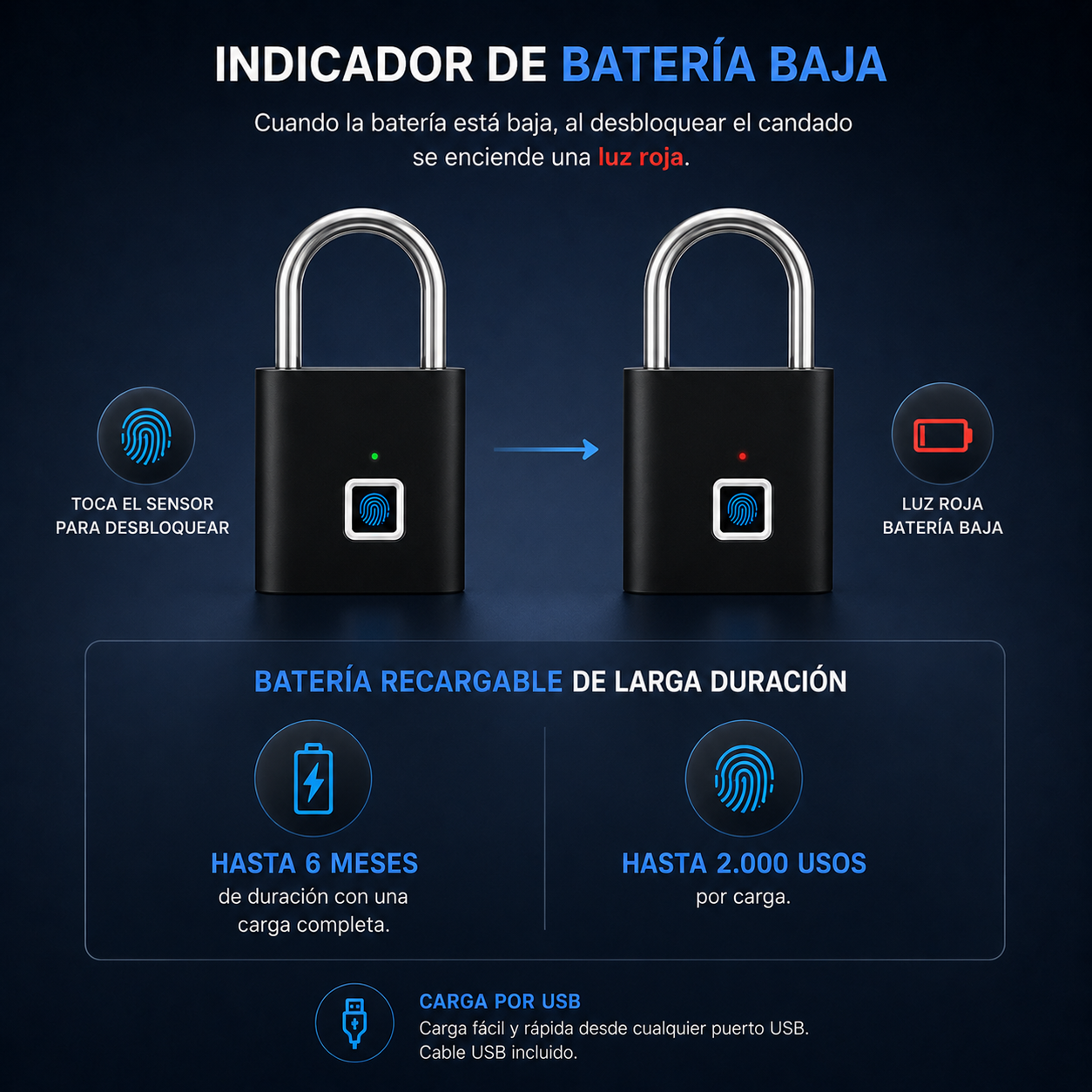 Candado Inteligente de Huella para un Acceso Rápido y Seguro
